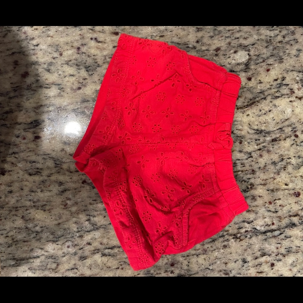 Baby girl shorts Red